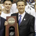 John Calipari and NCAA Trophy - photo by David J. Phillip | AP